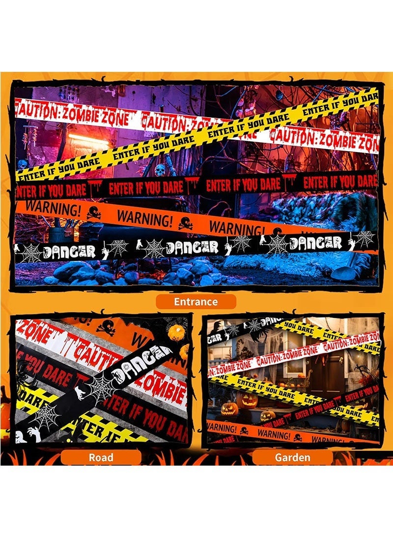 Yoawllty Halloween Decorations, 5PCS Halloween Caution Tape Decoration, 16.4 ft Warning Tape Bundle, Decoration for Halloween Party - Image 4